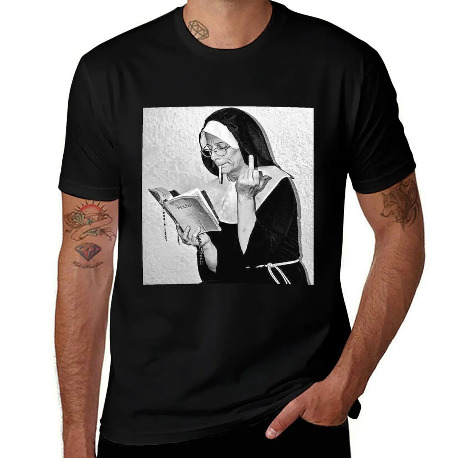 Nuns Fu*kers Smoke T-Shirt Breathable Sportswear T-Shirt for Men