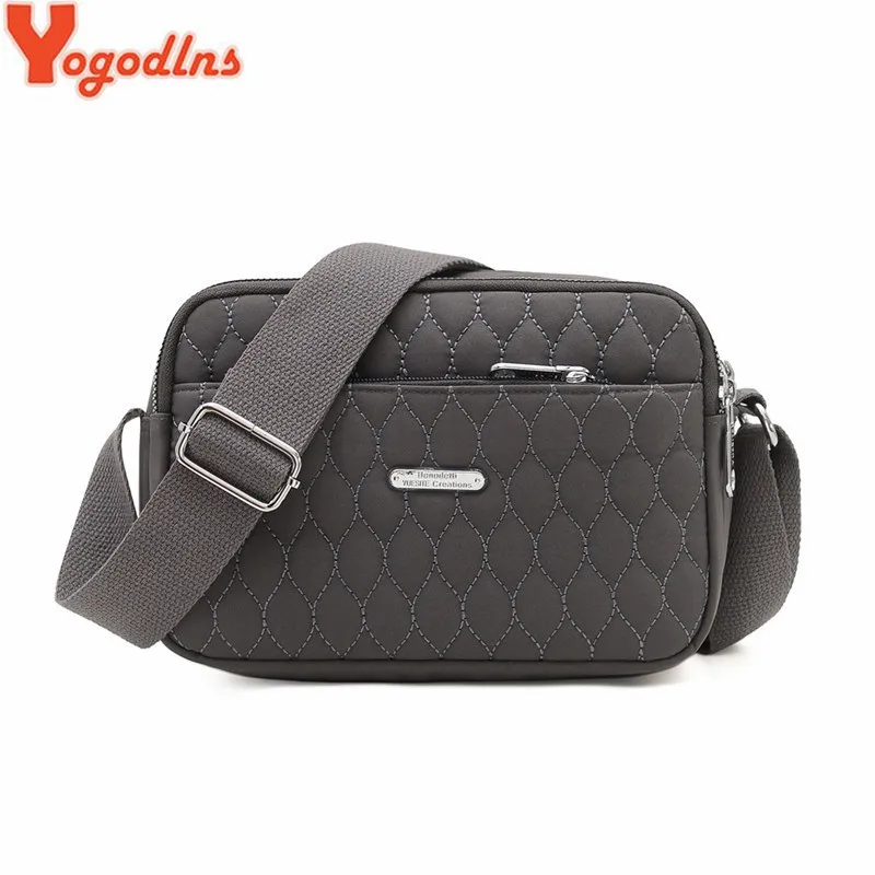 Yogodlns Casual Nylon Shoulder Bag for Women Multifunction Messenger Handbag and Purse Fashion Crossbody Bag Shopping Phone Purs