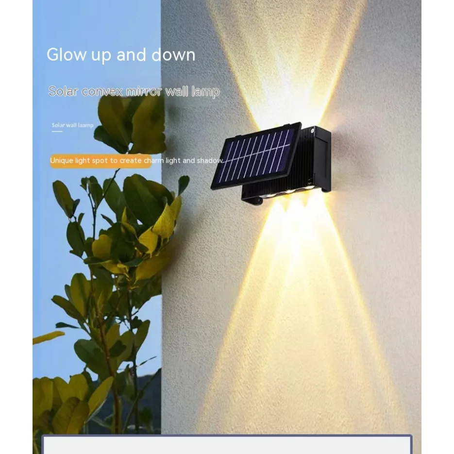 

Solar outdoor garden light home wall light decoration layout wall washing new up and down light-emitting atmosphere wall light