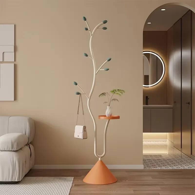 Modern Luxury Bedroom Creative Floor to Ceiling Hanger Wrought Iron Coat Rack Dress Shelf Clothes Racks Clothing Stand