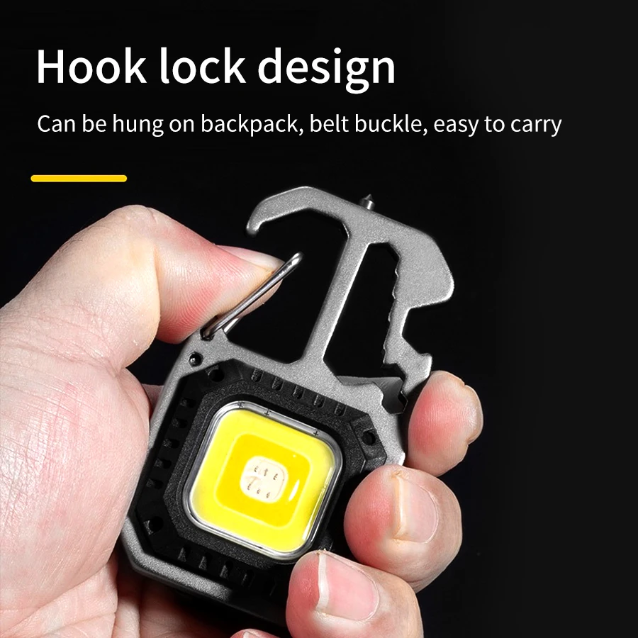 

Ультра маленький мини-светодиодный портативный брелок-фонарик для улицы, кемпинга, COB, рабочий свет, аварийное освещение с оконным молотком