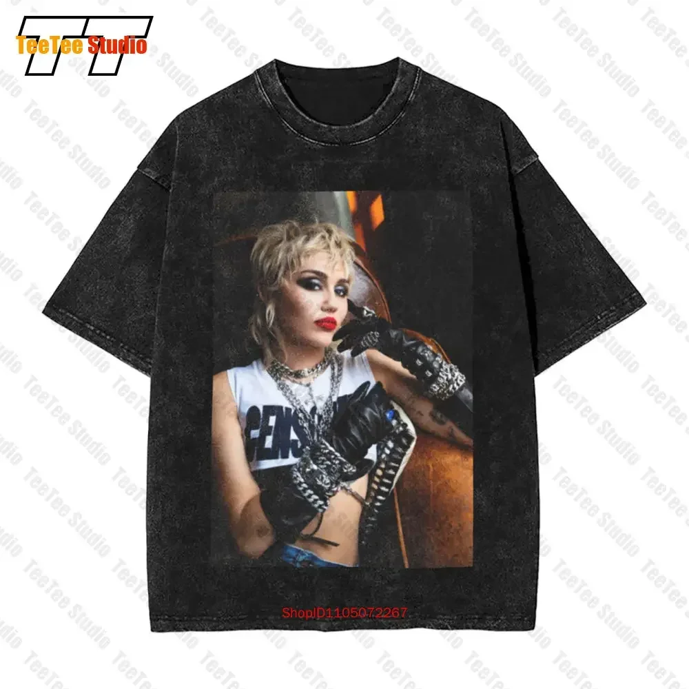 Miley Cyrus Plastic Hearts Vintage Oversized T-Shirt  3H6A