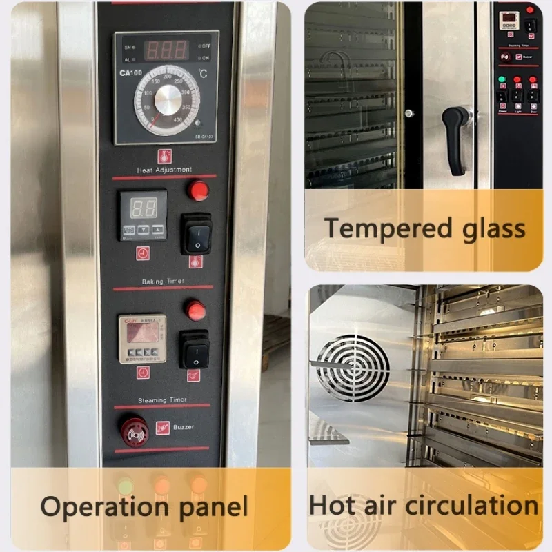 Uniquely Designed Electric Bread Oven Commercial 5 Trays Convection Bakery Oven with Digital Contrils