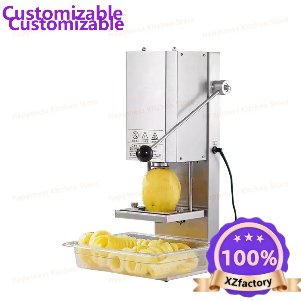 Factory Direct 2026 Top RatedMáquina eléctrica comercial para patatas fritas, máquina automática para patatas fritas rizadas, pr