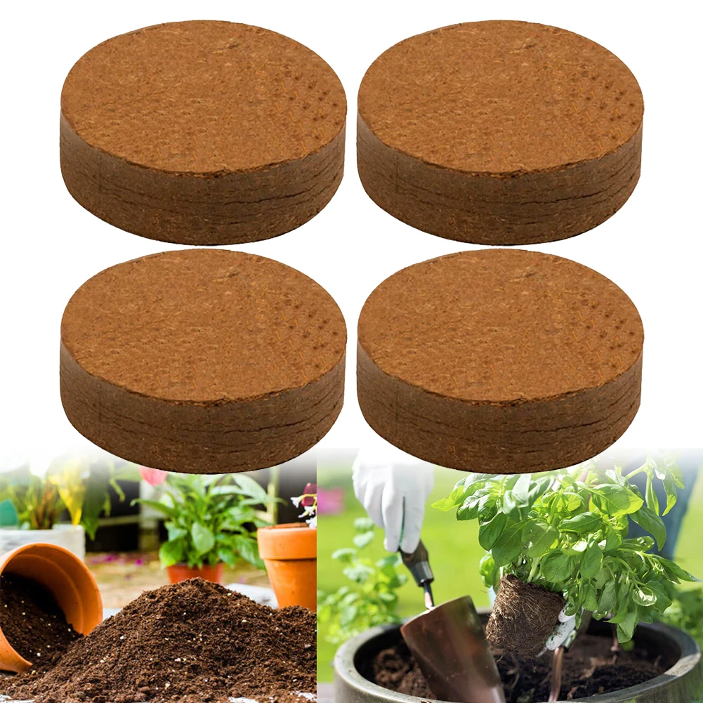 Coconut Fiber Compressed Soil Blocks Nutrient Soil Nursery Block Planting Nourishment Clod For Flowers Vegetables Garden