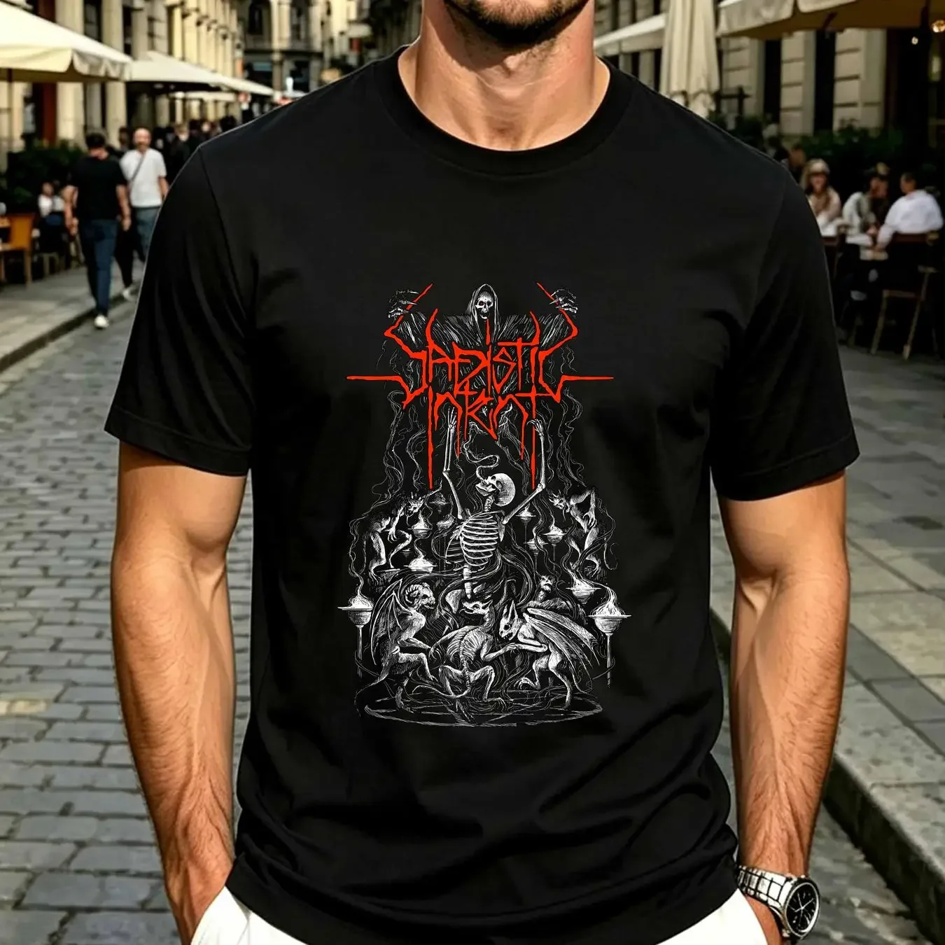 washed T Shirt Sadistic Intent Killtown S 2XL vintage Washed Slightly homme Breathable streetwear designer clothes Casual