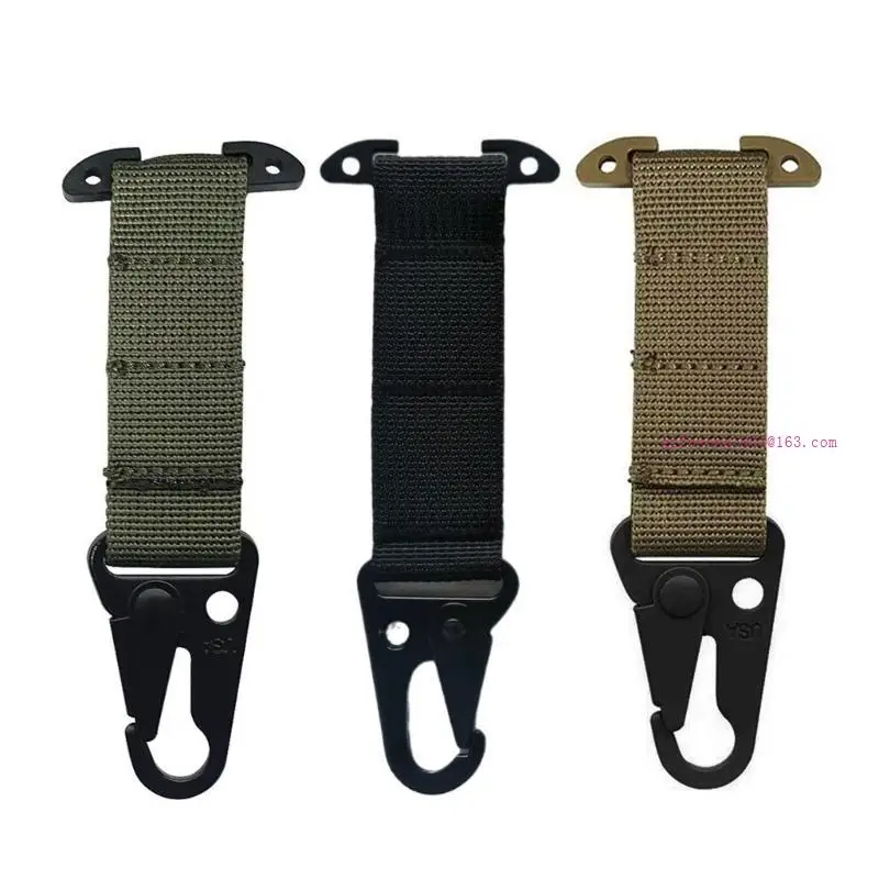 حزام الابواب carabiner مشبك حزام نايلون حزام حزام حزام مقطع للاطلاع على التخييم في الهواء الطلق ملحقات معدات الصيد d5qd