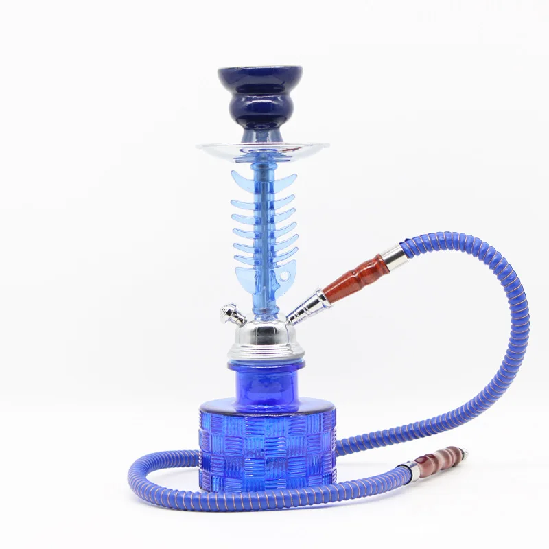 Single Tube Shisha Hookah Small Simple Arabian Hookah Complete Set For Bar Metal Glass Hookah Bottles