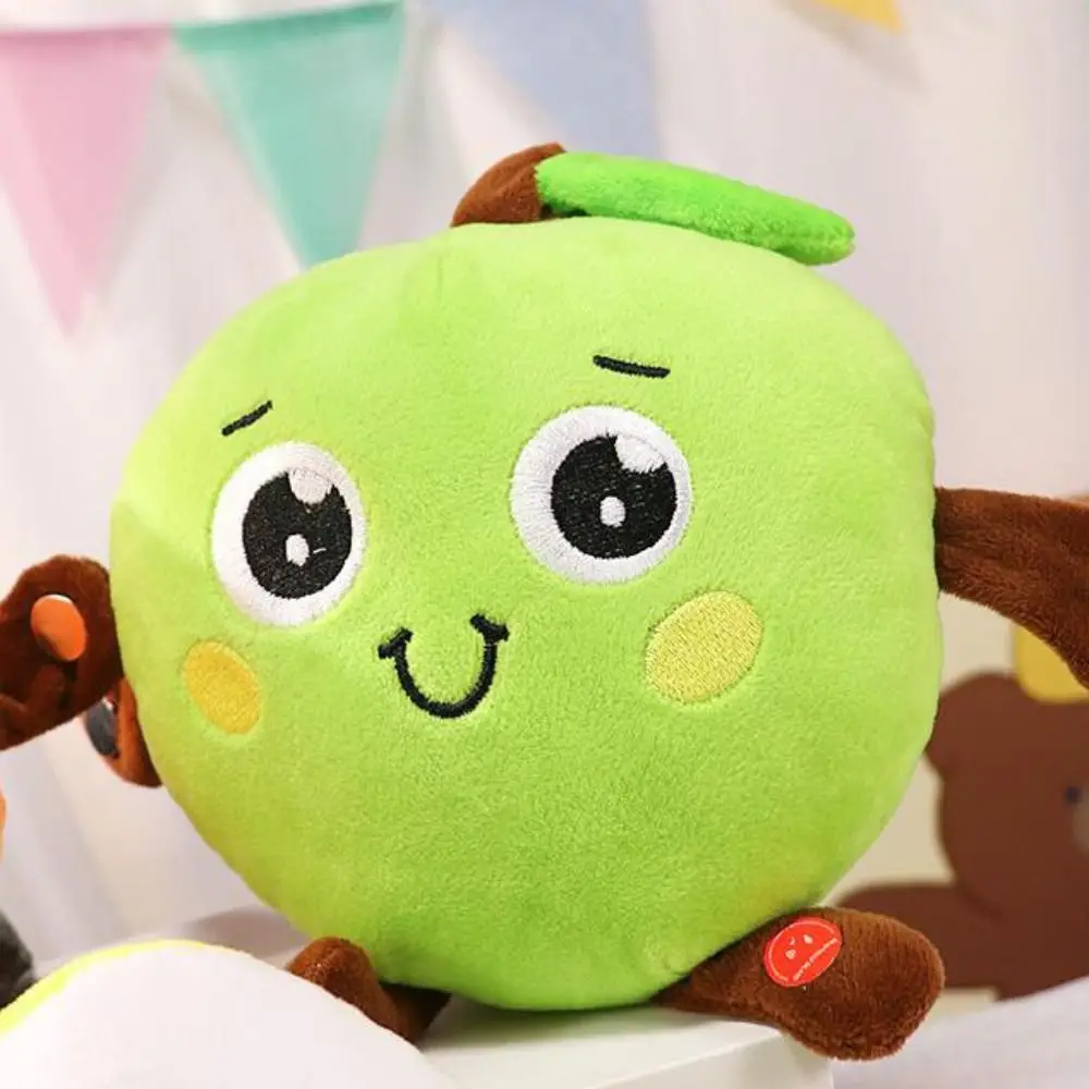 Criativo fruta indução metrônomo modos de música bonito fruta brinquedo de pelúcia sensorial boneca de pelúcia música ritmo boneca de pelúcia