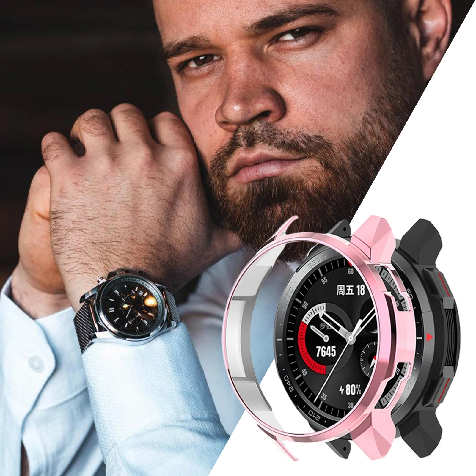 For Honor GS Pro Smart Watch Case Anti-Fingerprint & Shockproof Watch Case Suitable for Honor GS Pro