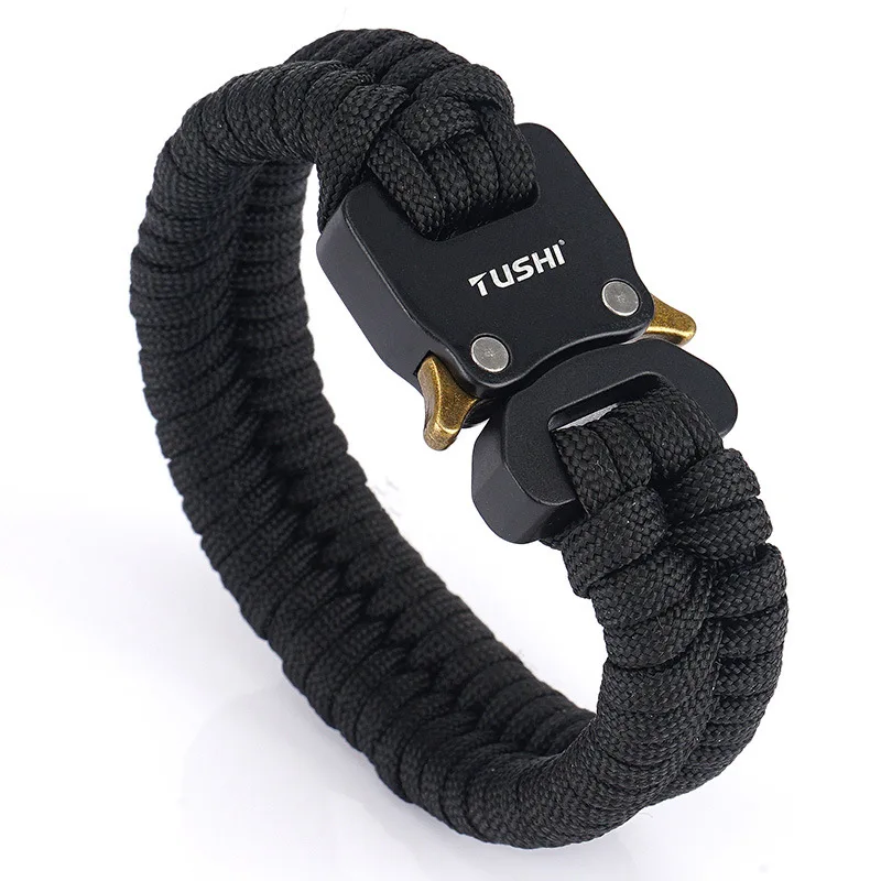 New Arrival bransoletka Paracord Outdoor tkactwo łatwy pasek na rękę Camping piesze wycieczki bransoletka typu Survival narzędzia do przetrwania