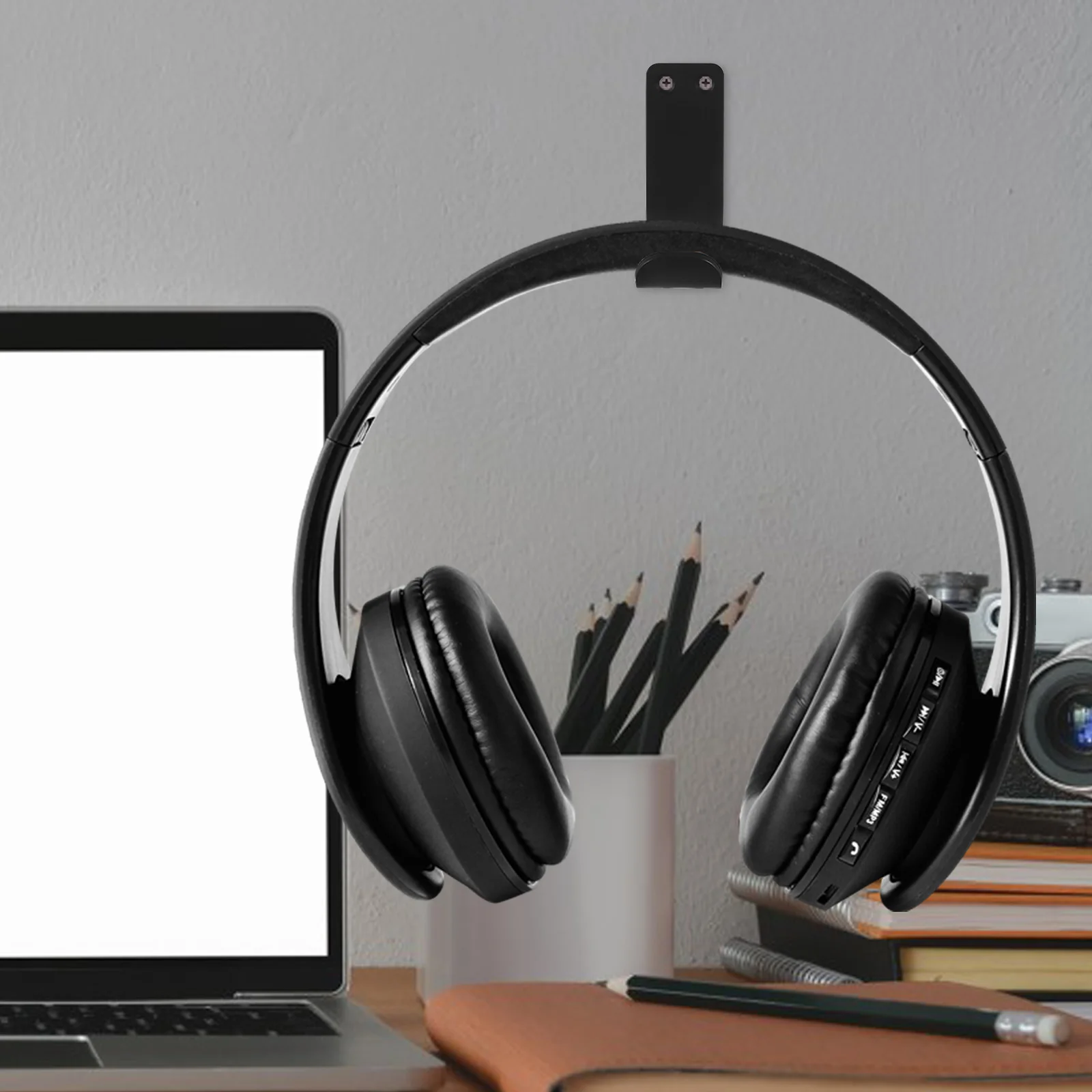 

Headphone Desktop Holder Stand For Gaming Headsets Storage Headsets Holder Rack Organizer Headset Shelf Rack Black