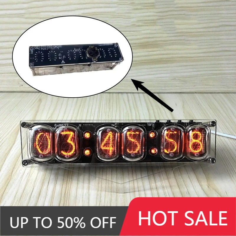 IN-12 Nixie Clock Accessories Creative Glow Tube Base Office Electronic Decoration DIY Nixie Tube Table Clock Accessories