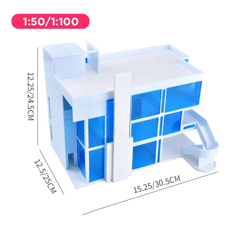 Educational miniature Building model Kit - 1/50/1/100 scale building set for children's prefabricated house assembly toys