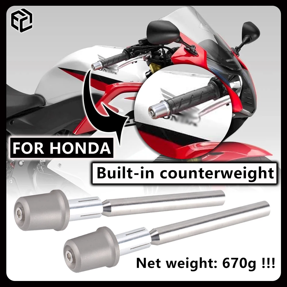 

2 in 1 Handlebar Vibration Reducer Weight for Honda All Models Anti-Numbness Stabilize Mirror Easy Installation Stainless Steel