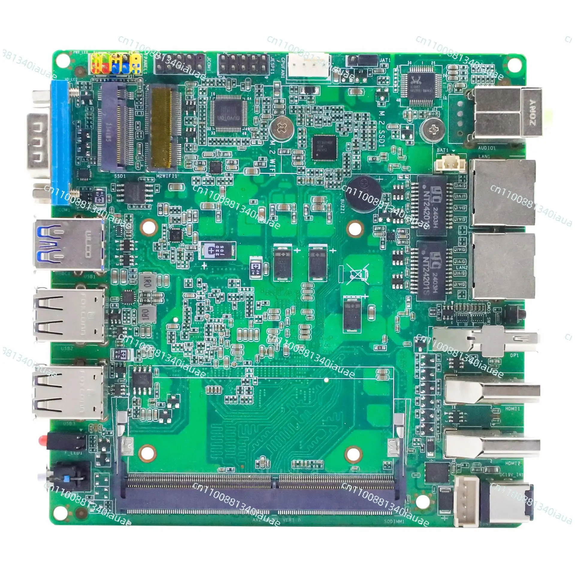 

Промышленная материнская плата N100 с двумя сетевыми портами, четырехъядерная промышленная материнская плата