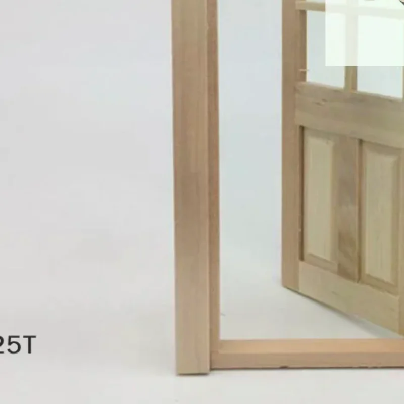 1/12 casa delle bambole in miniatura porta in legno non verniciata accessori fai da te giocattoli modello