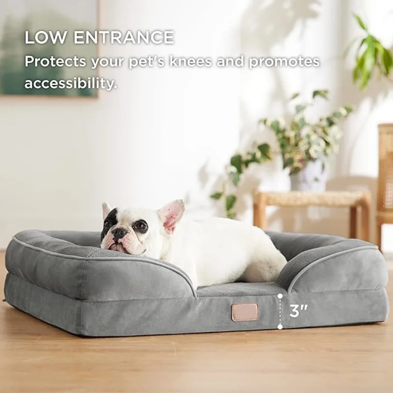 Thickened Plush Dog Bed Sofa Fall Winter Bite‑Resistant Pet Mattress Sleeping Cushion for Small Medium Dogs Indoor Supplies