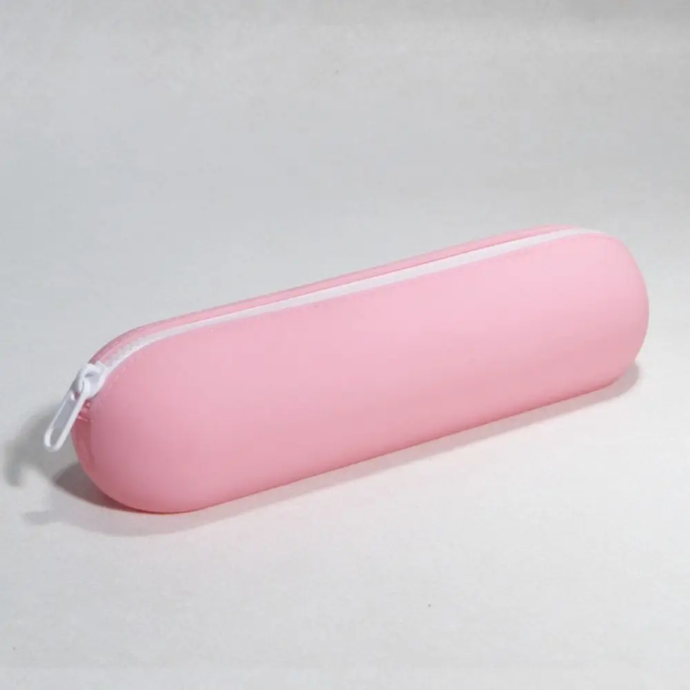 Большая вместительная сумка для хранения расчески для прямых волос на молнии, водонепроницаемая силиконовая сумка для ручек, прочный мягкий органайзер для канцелярских принадлежностей