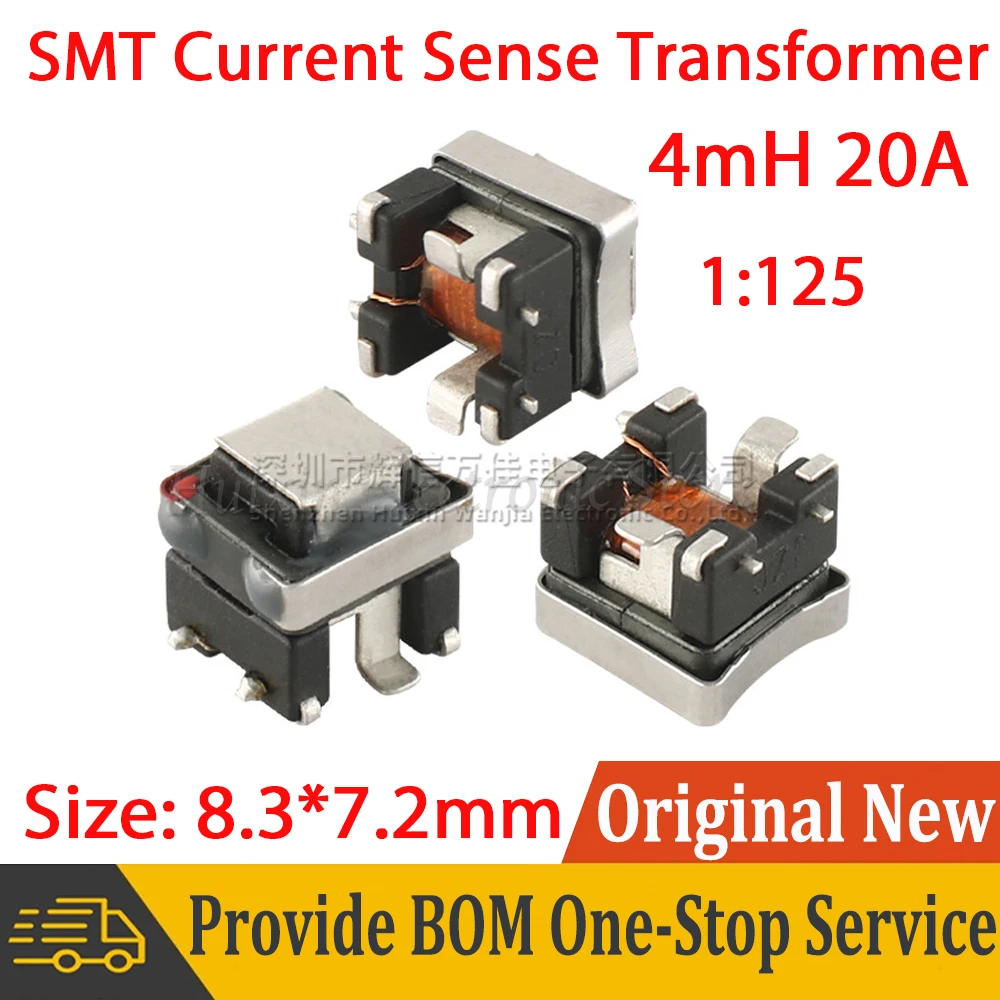 

5PCS SMD SMT Current Sense Transformer EE5.0 Precision 20A High Current sensor transformer Turns Ratio 1:125 4mH BCEE5-71