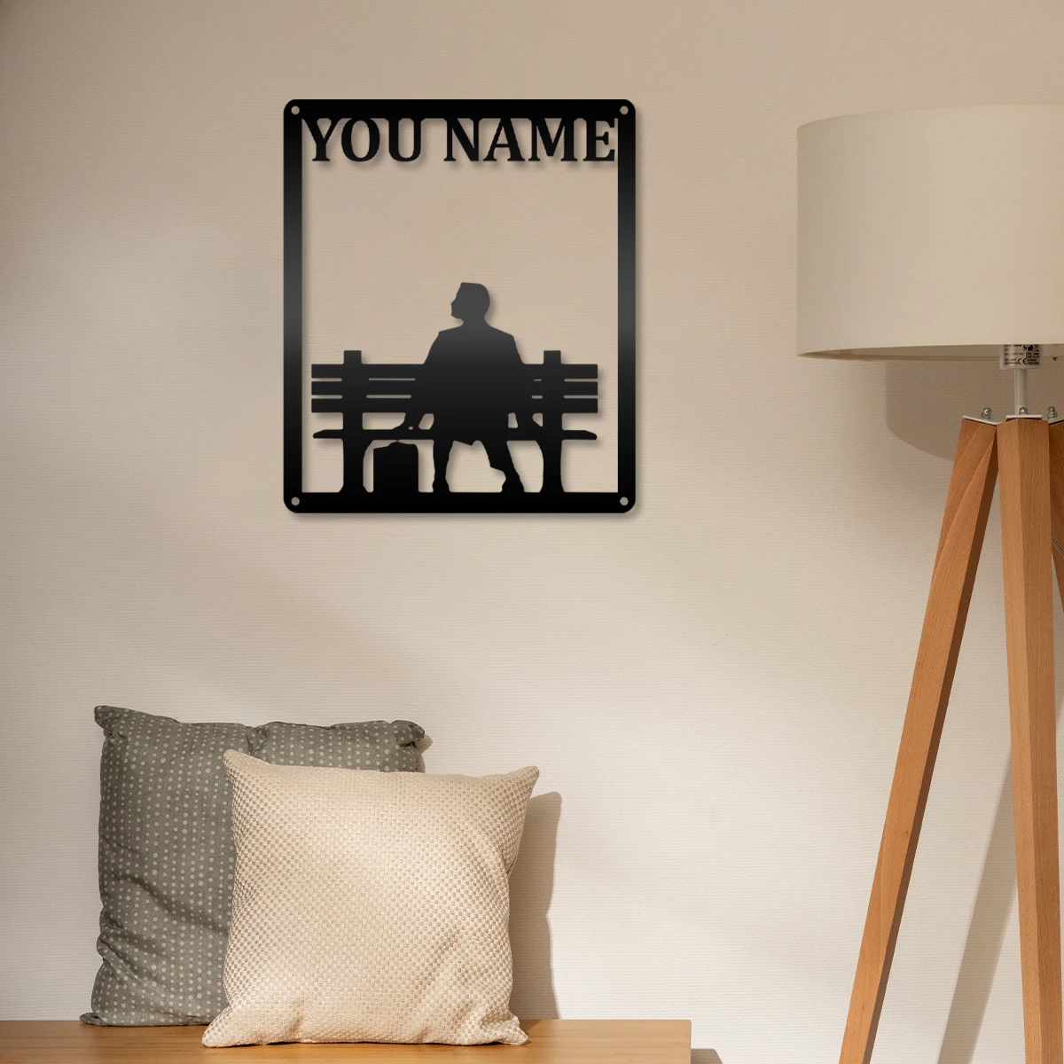 

1pc Park seating recreation New Customized Name Metal Wall Signs Metal Wall Plaque For Living Room Decor