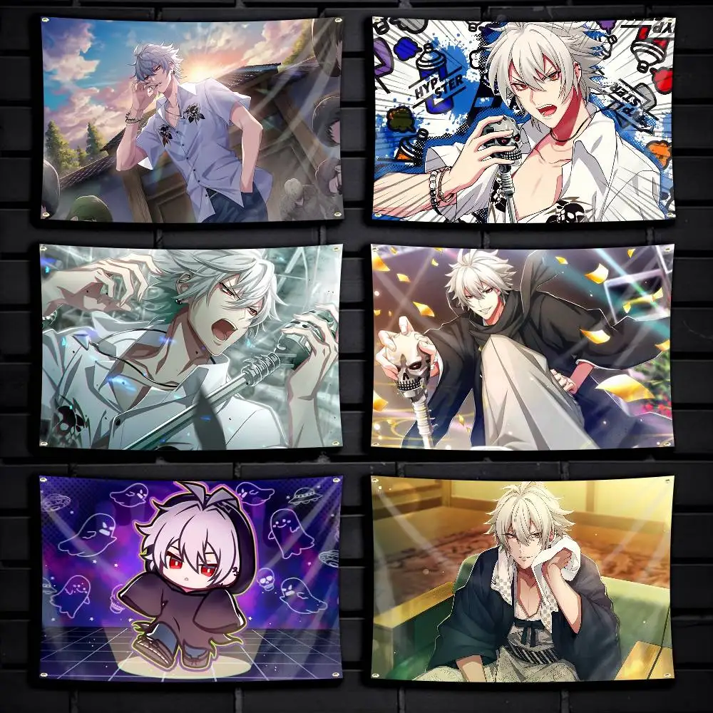Mr-HC Aohitsugi Samatoki Flag Tapestry Banner for Bedroom Living Room Outdoor Camping Custom Supported