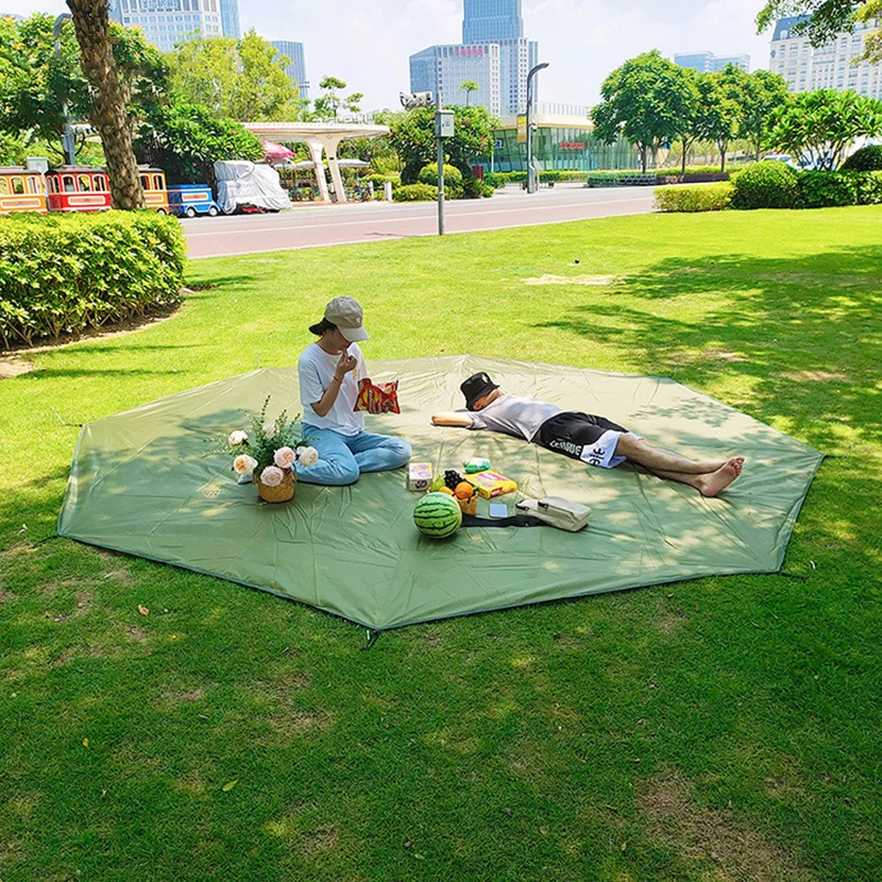 Outdoor Camping Reusable Floor Mat Hexagonal or Octagonal Waterproof Moisture-proof Wear-resistant Picnic Mat Camping Placemats