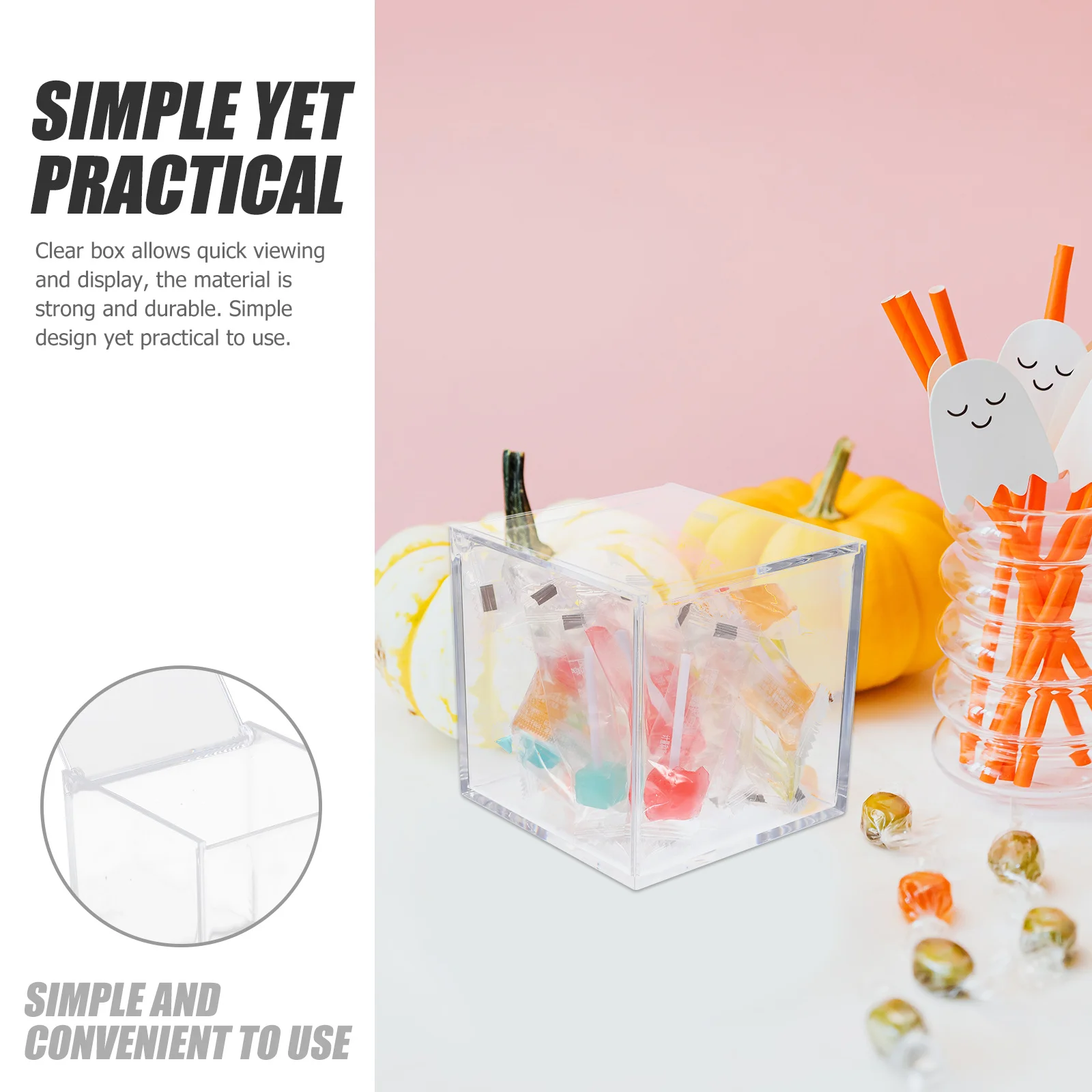 

Square Boxes Clear Candy Case Small Storage Container Transparent Cube Box For Jewelry Chocolate Craft Bead