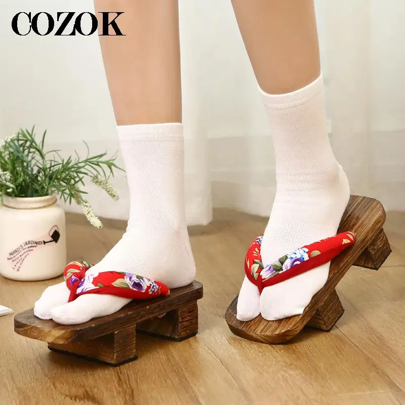 3 זוגות\חבילה יפני סגנון הבוהן טאבי גרבי כותנה גברים נשים טובה כותנה דאודורנט לנשימה נפרד קימונו Flip FlopTwo אצבעות