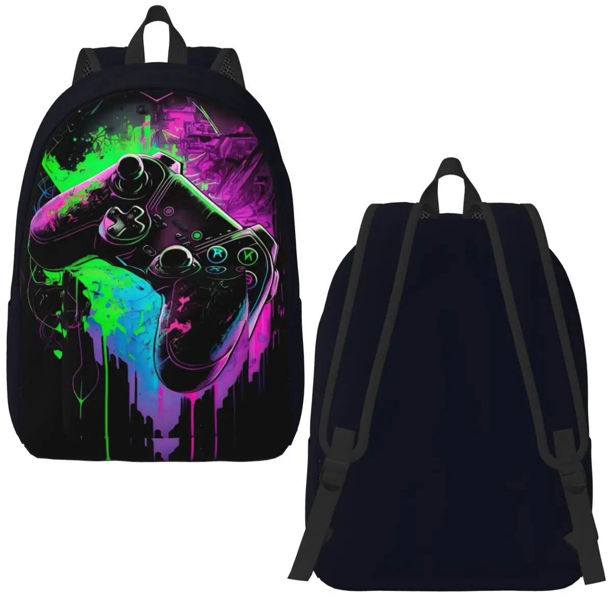 

Рюкзак с игровым контроллером для видеоигр для мужчин и женщин, студенческий подростковый походный дорожный рюкзак, сумка на плечо для ноутбука, спортивная сумка