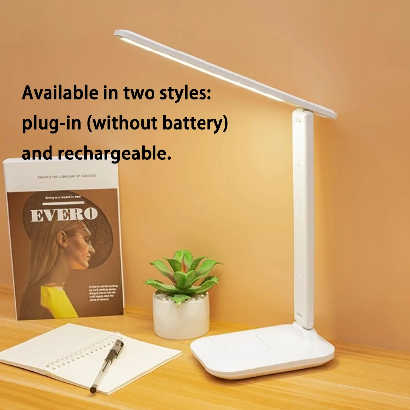 مصباح مكتبي للعناية بالعين قابل للطي مع تعتيم ثلاثي المستويات وتعديل درجة حرارة اللون وشحن USB والدراسة/القراءة #2
