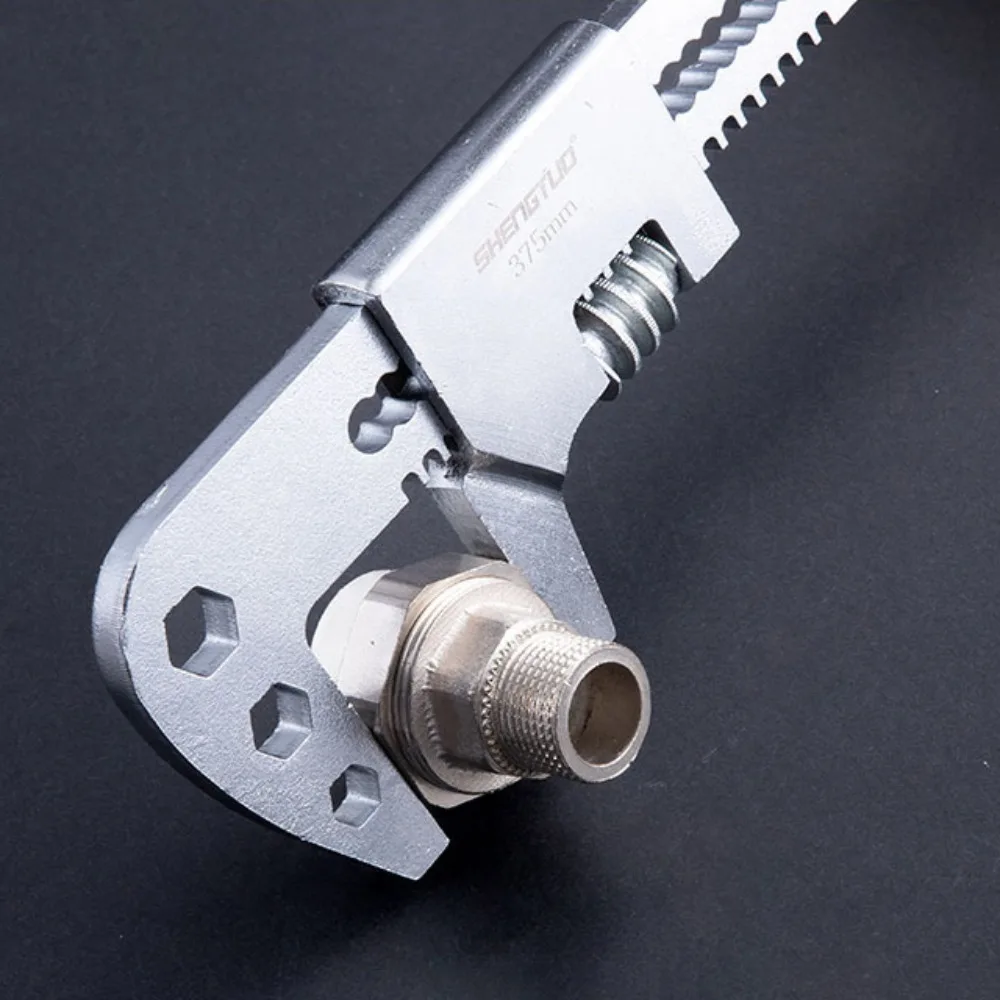 New Steel Adjustable Spanner Flex Head Large Opening Pipe Clamp Pliers F-Type Multifunction Fix Tubing Wrenchs Home