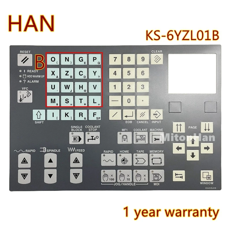 New For MAZAK windows95 Machining center KS-6YZM01 Lathe KS-6YZL01B Membrane Keypad Button Keyboard Film