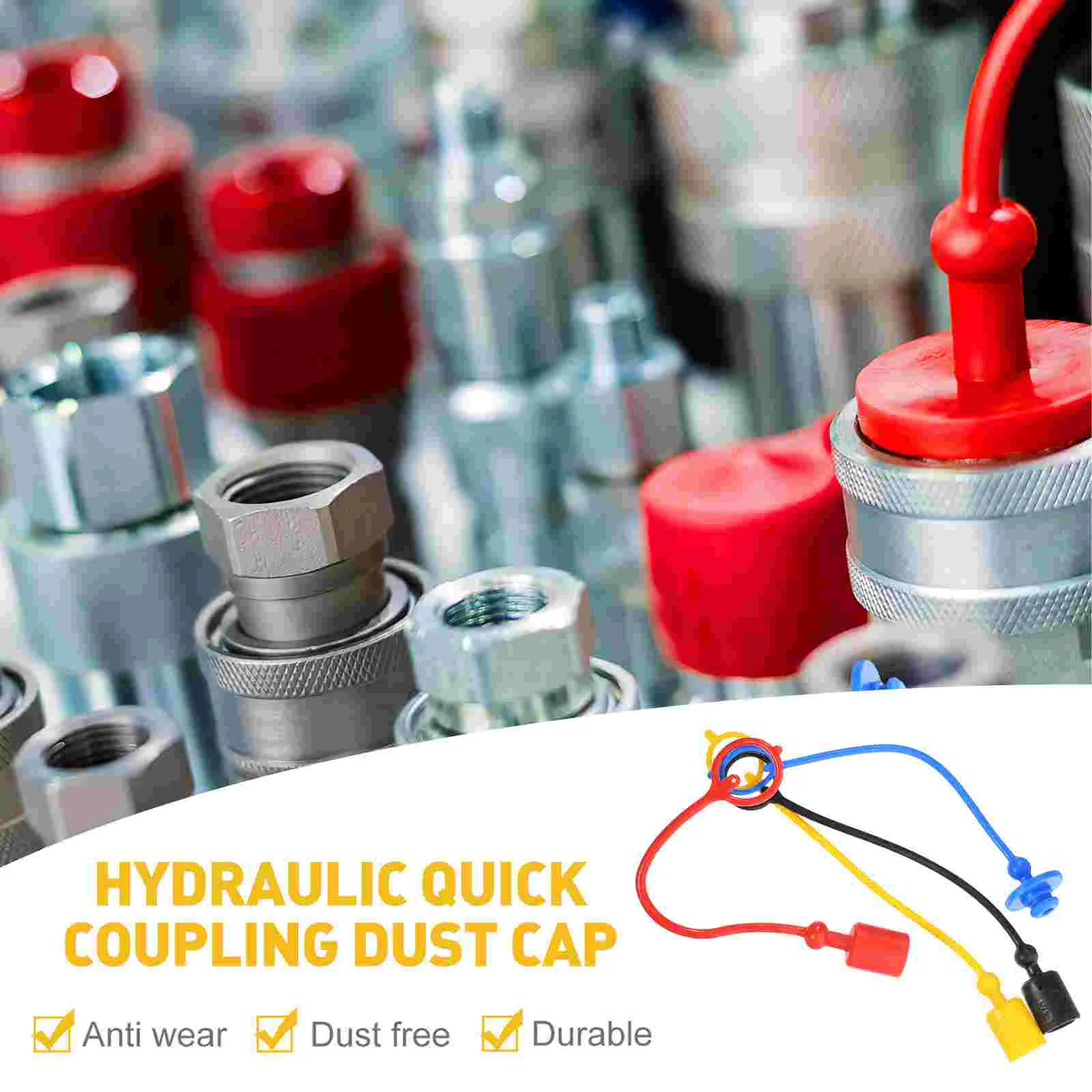 8 ISO7241A Hydraulic Quick Coupling Dust Caps 1 4 Multicolor Plastic Protector Covers Anti Dust Cap Tools Coupler