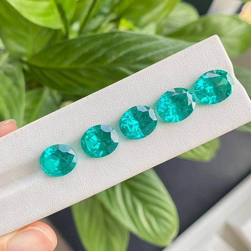 

Высококачественный роскошный драгоценный камень Paraiba цветной лабораторный Выращенный драгоценный камень овальной формы вырезанные свободные драгоценные камни для изготовления ювелирных изделий своими руками