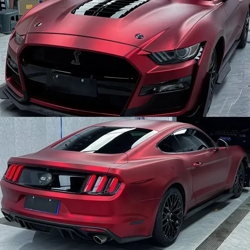 Film Vinyl Pembungkus Mobil Otomatis Warna Merah Romanee PET Langsung dari Pabrik Tahun 2025