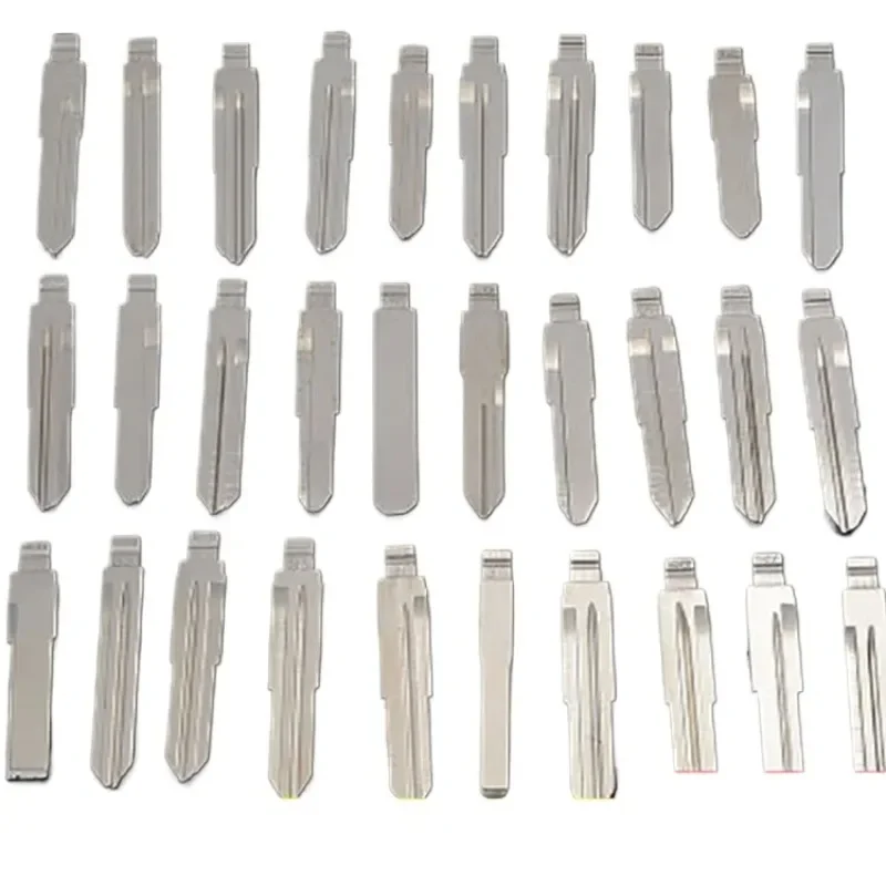 7pcs for Embryo Daquan Automotive Key Silvery Machine KD Folding KYDZ Remote Control Key Head Middle Slot Lock Head Blank