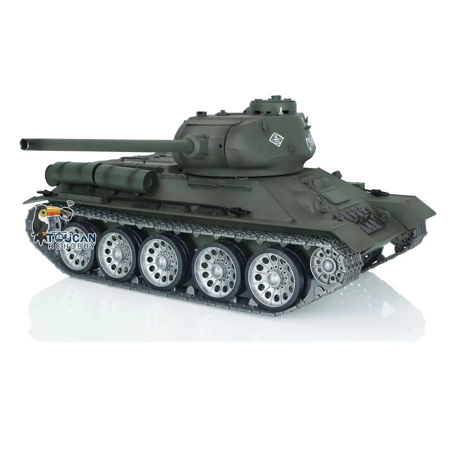 Henglong 1/16 Pro Ver 7.0 Soviet T34-85 3909 360°Barrel Recoil Metal Tracks Wheels Engine Sound RC Armored Tank TH17770-SMT7