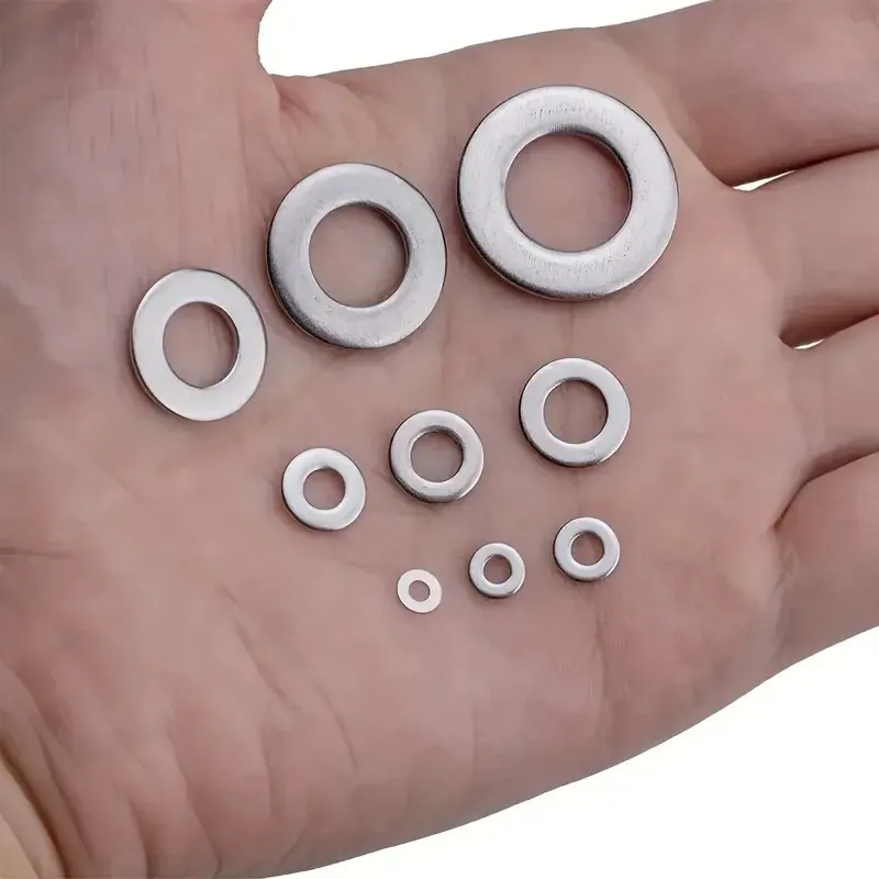 360/580pcs 304 Stainless Steel Flat Washers Set, Perfect For Home Decor, Factory Repair, Kitchens, Shops & More image 6