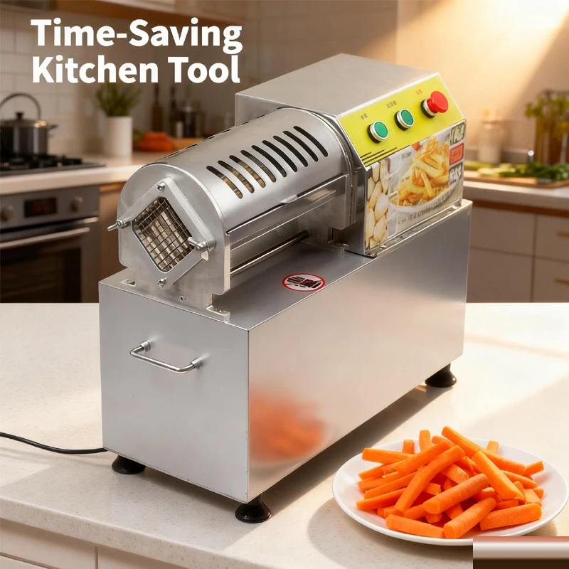 

Hot Sale Electric Commercial Potato Chip Cutter French Fries Cutting Machine Stainless Steel Vegetable Fruit Shredding Slicer