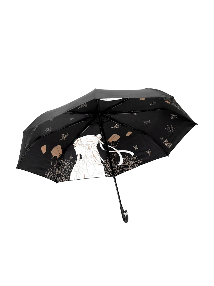 Parapluie officiel Minidoll Tian Guan Ci Fu/Xie Lian/Hua Cheng, véritable, noir et or, commun pour les jours oste nommée et pluvieux, offre spéciale