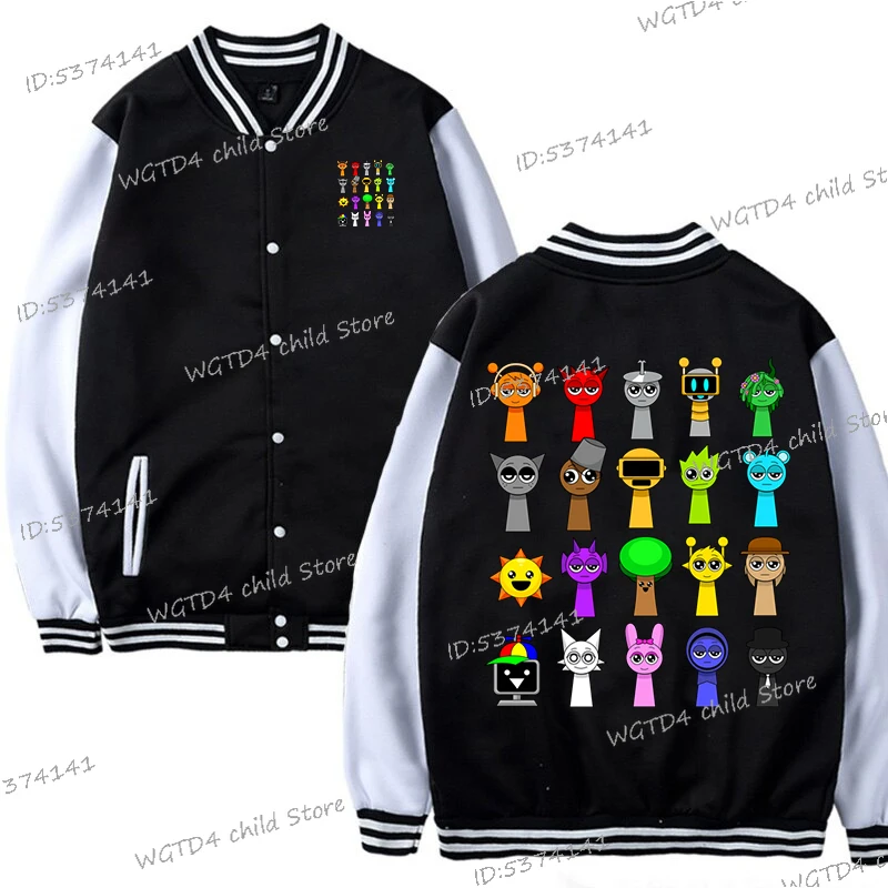 

Новые детские куртки Sprunki Trend, модная игровая фигурка, верхняя одежда на пуговицах с длинными рукавами, повседневная куртка Sprunki с героями мультфильмов для мальчиков и девочек, пальто