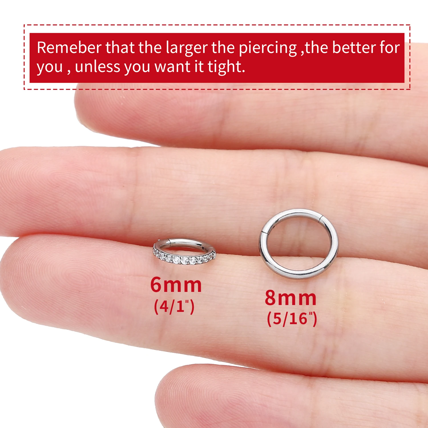 1 個セプタムフープ Daith ピアスジュエリー G23  - Rook Curved Barbell のレビューと価格