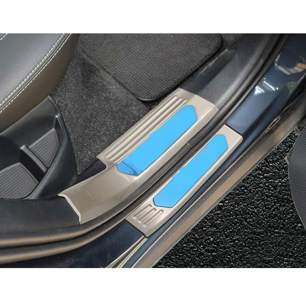 Car External Door Sill Scuff Plate Cover Trim For VOLVO XC40 2018 2019 2020 2021 2022 2023 Threshold Strip Pedal Accessories