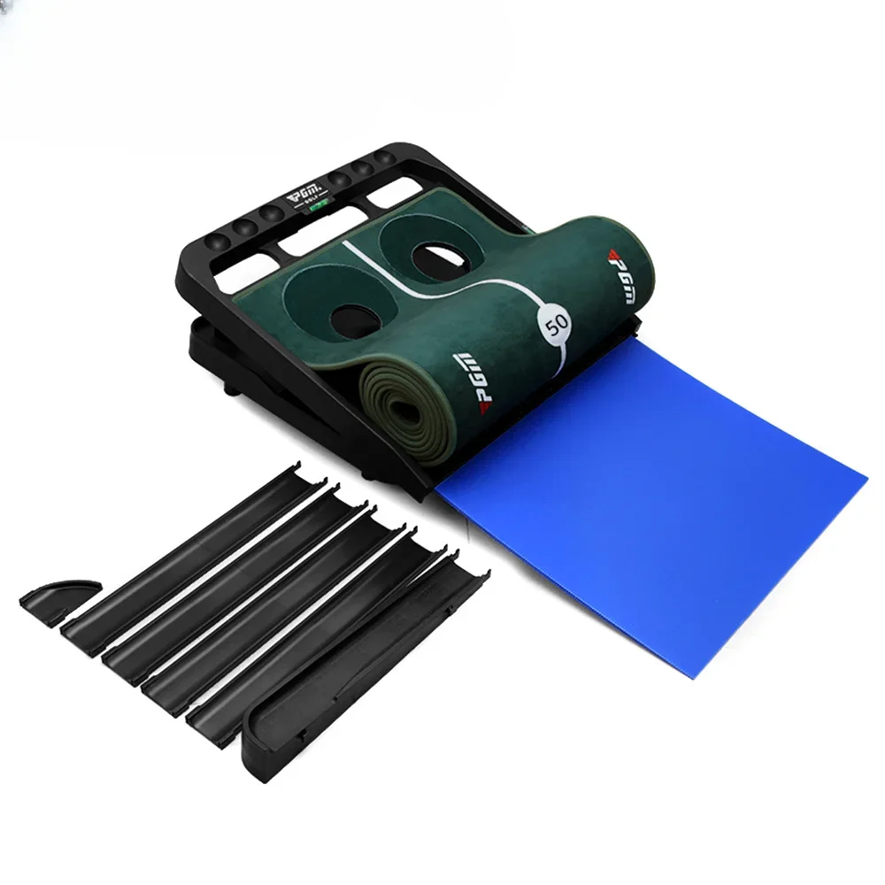 

#Slope Adjustable Indoor Mini Golf Putting Trainer Mat With Rotory Holes Automatic Ball Return Track Nice Putting Surface