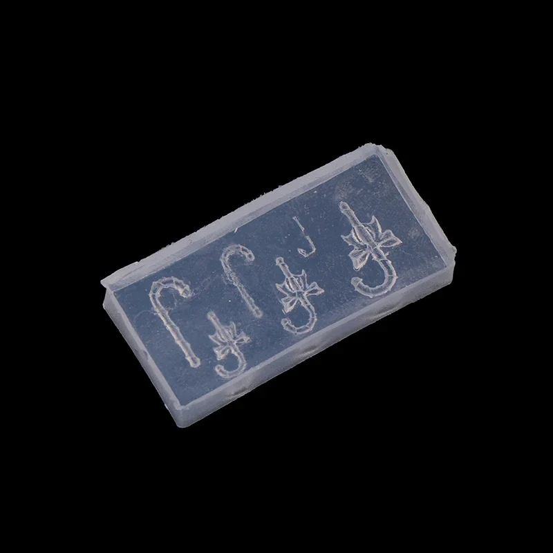 3D سيليكون مسمار العفن DIY عيد الميلاد عكاز قالب شفاف مسمار الفن زينة مانيكير تصميم أداة #2