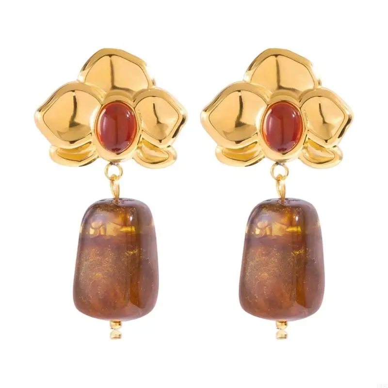 195C Unique Handmade Resin Statement Earrings Versatile Day To Night Wear Gift For Her