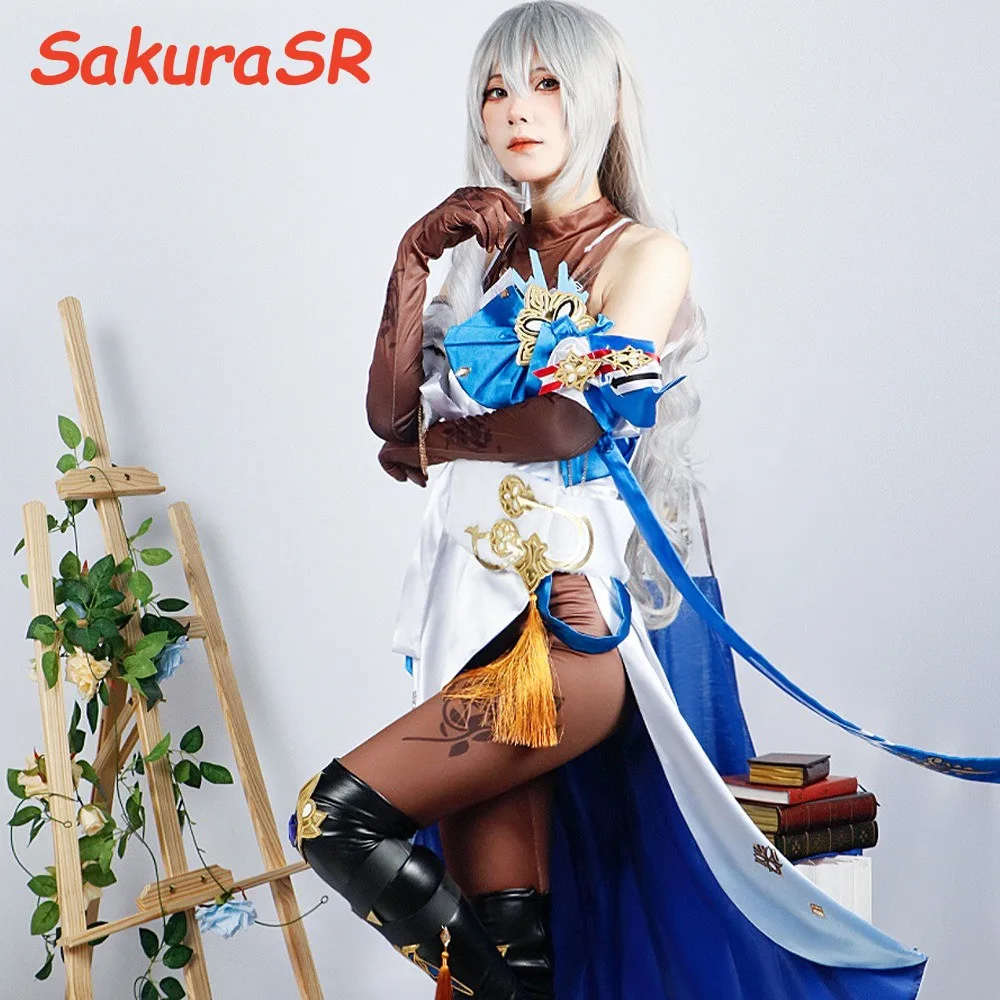 Bronya Cosplay Costume Game Honkai: Star Rail Cosplay【XS-3XL】Sakura-SR Women Cosplay Honkai Bronya Wig Cosplay Shoes Plus Size