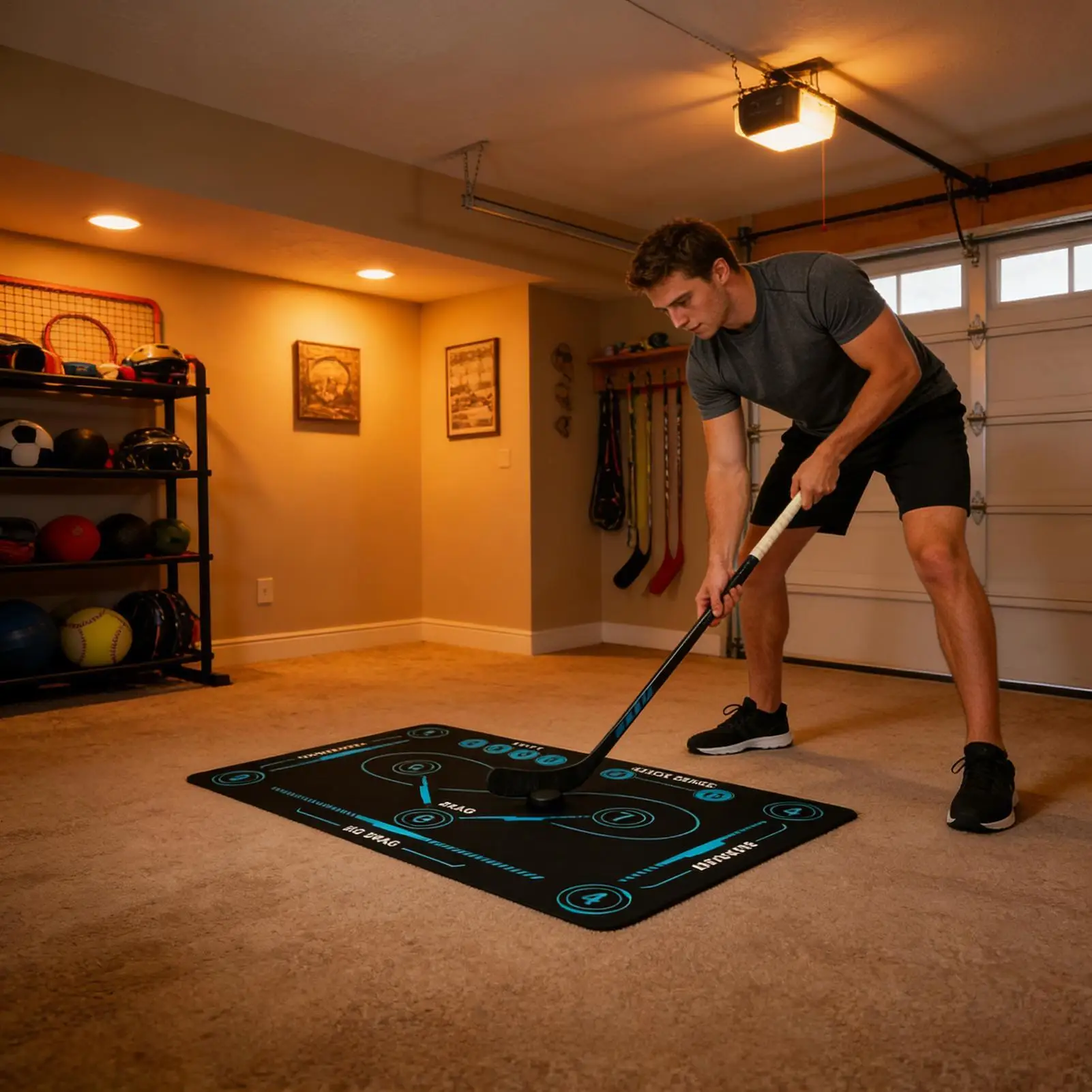 

Field Hockey Training Mat Large Portable Precision Dribbling Board Hockey Football Training Equipment For All Ages Soccer Lovers