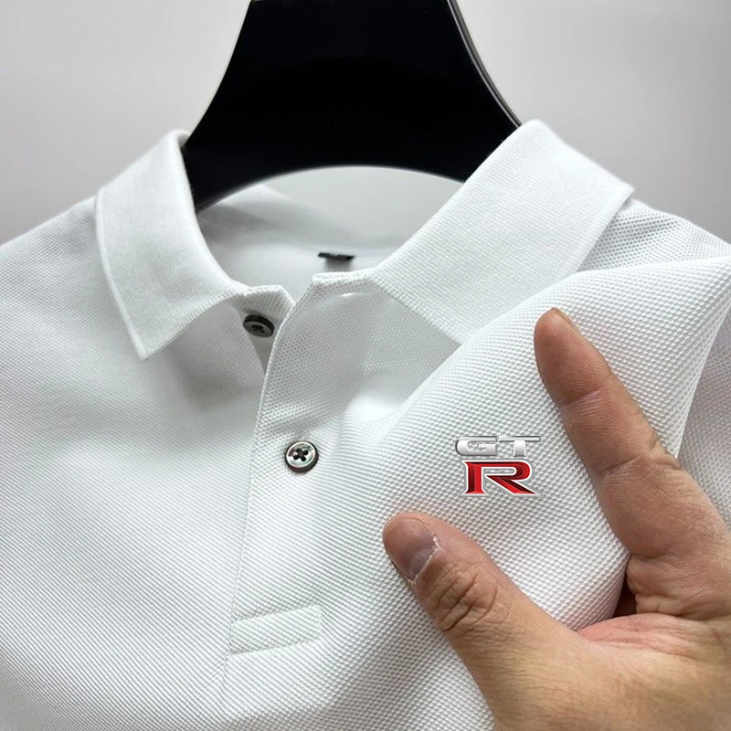 2024 nuova estate GTR polo casual da golf da uomo abbigliamento di lusso camicia a maniche corte con colletto di marca di alta qualità